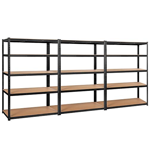 Yaheetech 3X Lagerregal Kellerregal Tiefe 60cm Metallregal Steckregal Werkstattregal 180x120x60 cm Schwerlastregal 875kg Regalsystem mit 5 Regalböden Yaheetech 3X Lagerregal Kellerregal Tiefe 60cm Metallregal Steckregal Werkstattregal 180x120x60 cm Schwerlastregal 875kg Regalsystem mit 5 Regalböden von Yaheetech