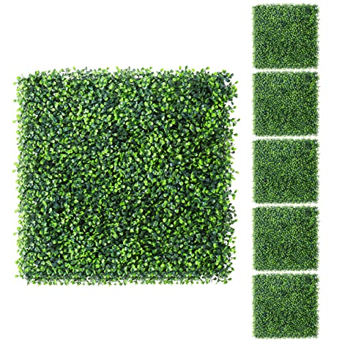 Yaheetech 6 Stück Pflanzenwand Künstliche Hecke Efeu Sichtschutz 50,5 x 50,5 cm UV-Schutz Kunstpflanzen Heckenpflanze Windschutz Dekoration DIY für Wand Balkon Garten, Grün von Yaheetech