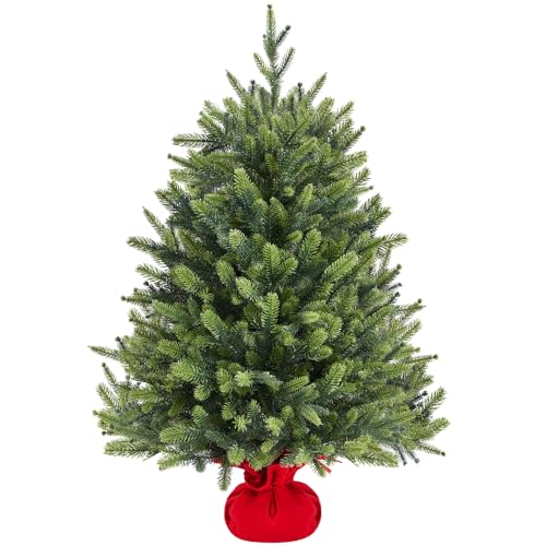 Yaheetech 91cm Mini künstlicher Weihnachtsbaum mit 143 Spitzen & Zementbasis, Mini Tischplatte Tannenbaum, Schwer Entflammbar Tisch Christbaum klein für Weihnachtsdeko, Grün Yaheetech 91cm Mini künstlicher Weihnachtsbaum mit 143 Spitzen & Zementbasis, Mini Tischplatte Tannenbaum, Schwer Entflammbar Tisch Christbaum klein für Weihnachtsdeko, Grün von Yaheetech