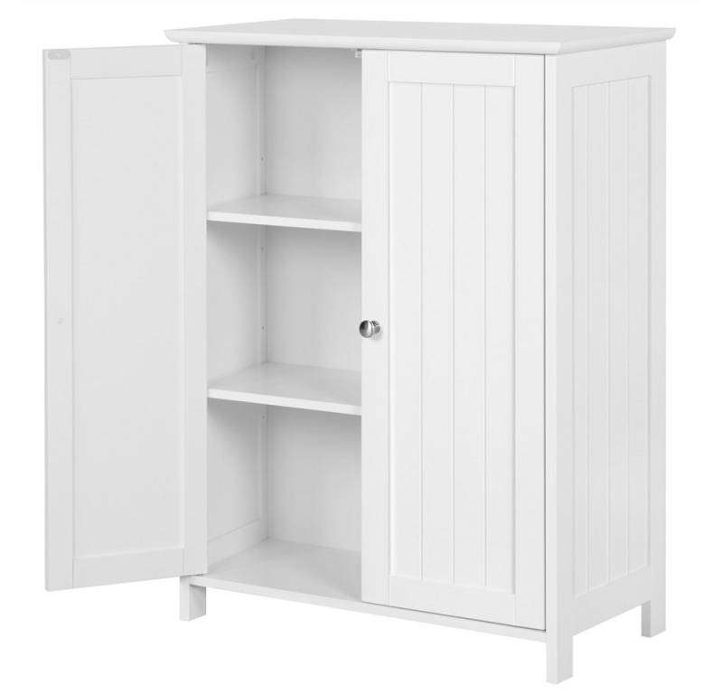 Yaheetech Badkommode Badezimmerschrank freistehender Badschrank, Aufbewahrungsschrank mit Doppeltür und verstellbaren Ablagen Yaheetech Badkommode Badezimmerschrank freistehender Badschrank, Aufbewahrungsschrank mit Doppeltür und verstellbaren Ablagen von Yaheetech