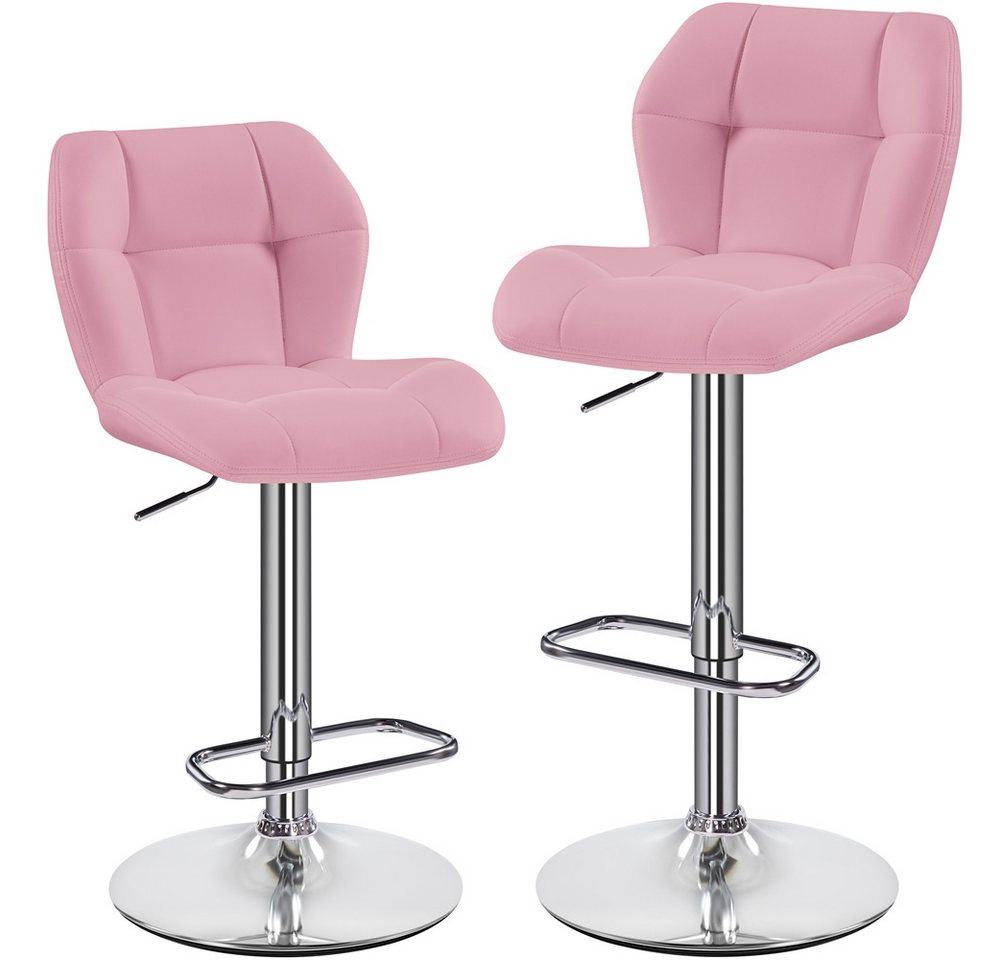 Yaheetech Barhocker (2 St), 1/2er-Set Barstühle Küchenstühle Bistrohocker höhenverstellbar von Yaheetech