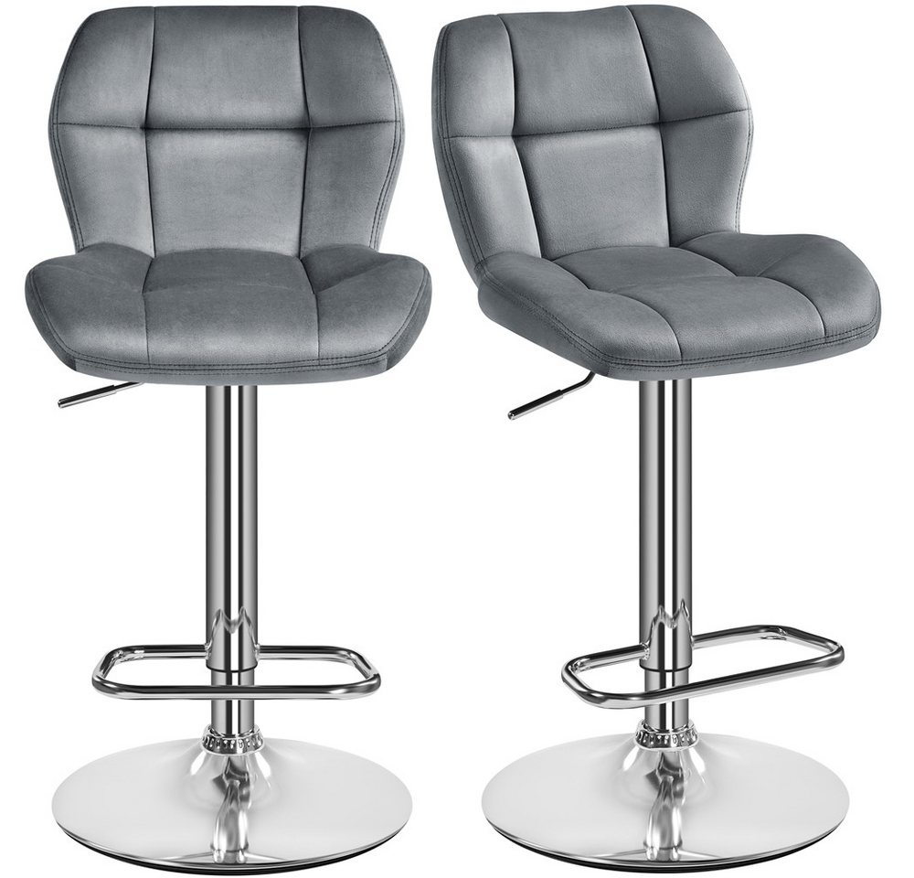 Yaheetech Barhocker (2er), 2er-Set Barstühle Küchenstühle Bistrohocker höhenverstellbar von Yaheetech