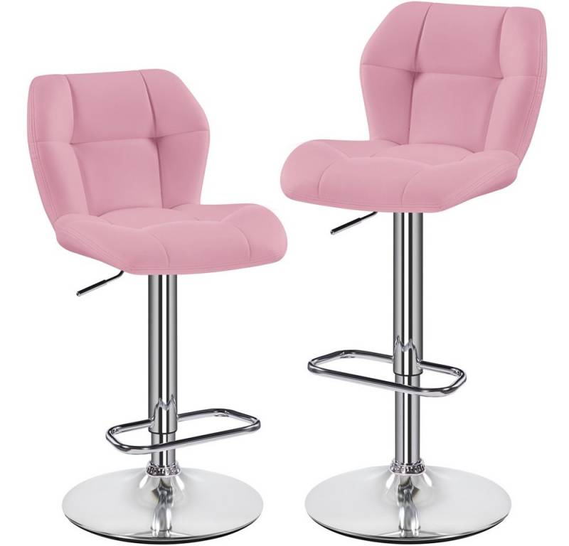 Yaheetech Barhocker (2er), 2er-Set Barstühle Küchenstühle Bistrohocker höhenverstellbar von Yaheetech