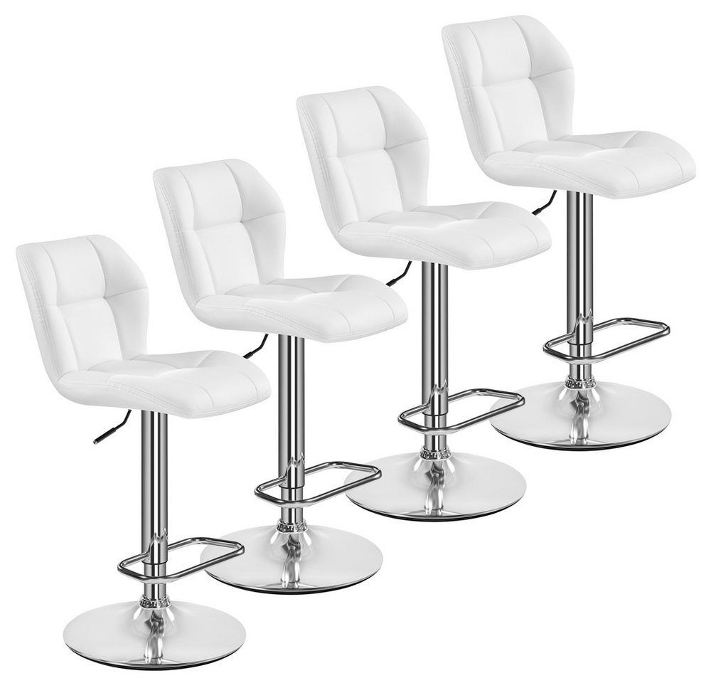 Yaheetech Barhocker (4 St), 1/2er-Set Barstühle Küchenstühle Bistrohocker höhenverstellbar von Yaheetech
