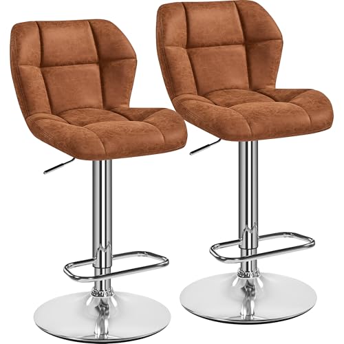 Yaheetech Barhocker 2er Set Barstuhl Höhenverstellbar mit Rückenlehne und Fußstütze drehbare Küchenhocker PU-Kunstleder Sitzhöhe 62,5 cm - 84,5 cm für die Küche, Esszimmer Yaheetech Barhocker 2er Set Barstuhl Höhenverstellbar mit Rückenlehne und Fußstütze drehbare Küchenhocker PU-Kunstleder Sitzhöhe 62,5 cm - 84,5 cm für die Küche, Esszimmer von Yaheetech
