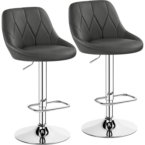 Yaheetech Barhocker 2er Set höhenverstellbarer Barstuhl 360° drehbarer Tresenhocker Polsterhocker mit Kunstleder für Küche/Bar/Salon/Esszimmer, dunkelgrau Yaheetech Barhocker 2er Set höhenverstellbarer Barstuhl 360° drehbarer Tresenhocker Polsterhocker mit Kunstleder für Küche/Bar/Salon/Esszimmer, dunkelgrau von Yaheetech