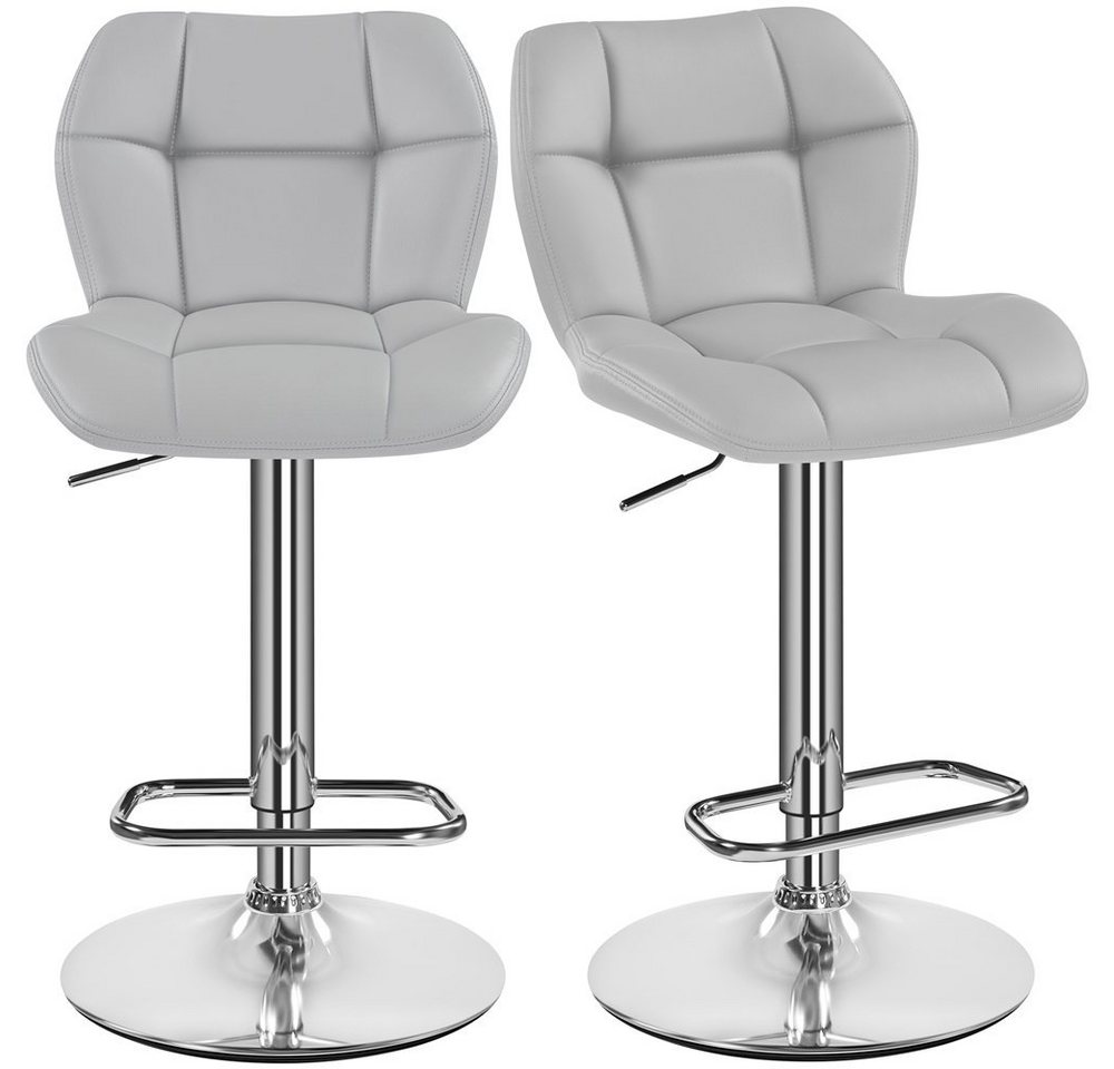 Yaheetech Barhocker 360° Drehbare Hocker mit Fußstütze (2 St), 1/2/4/6er-Set Barstühle Küchenstühle Bistrohocker höhenverstellbar von Yaheetech