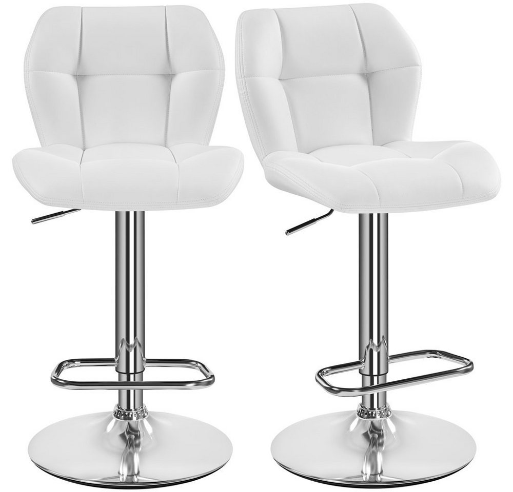 Yaheetech Barhocker 360° Drehbare Hocker mit Fußstütze (2 St), 1/2/4/6er-Set Barstühle Küchenstühle Bistrohocker höhenverstellbar von Yaheetech