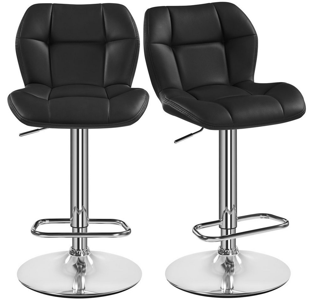 Yaheetech Barhocker 360° Drehbare Hocker mit Fußstütze (2 St), 1/2/4/6er-Set Barstühle Küchenstühle Bistrohocker höhenverstellbar von Yaheetech