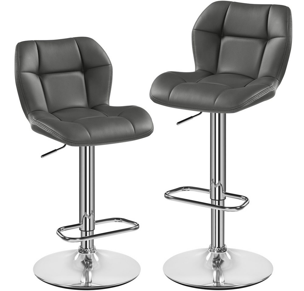 Yaheetech Barhocker 360° Drehbare Hocker mit Fußstütze (2 St), 1/2/4/6er-Set Barstühle Küchenstühle Bistrohocker höhenverstellbar von Yaheetech