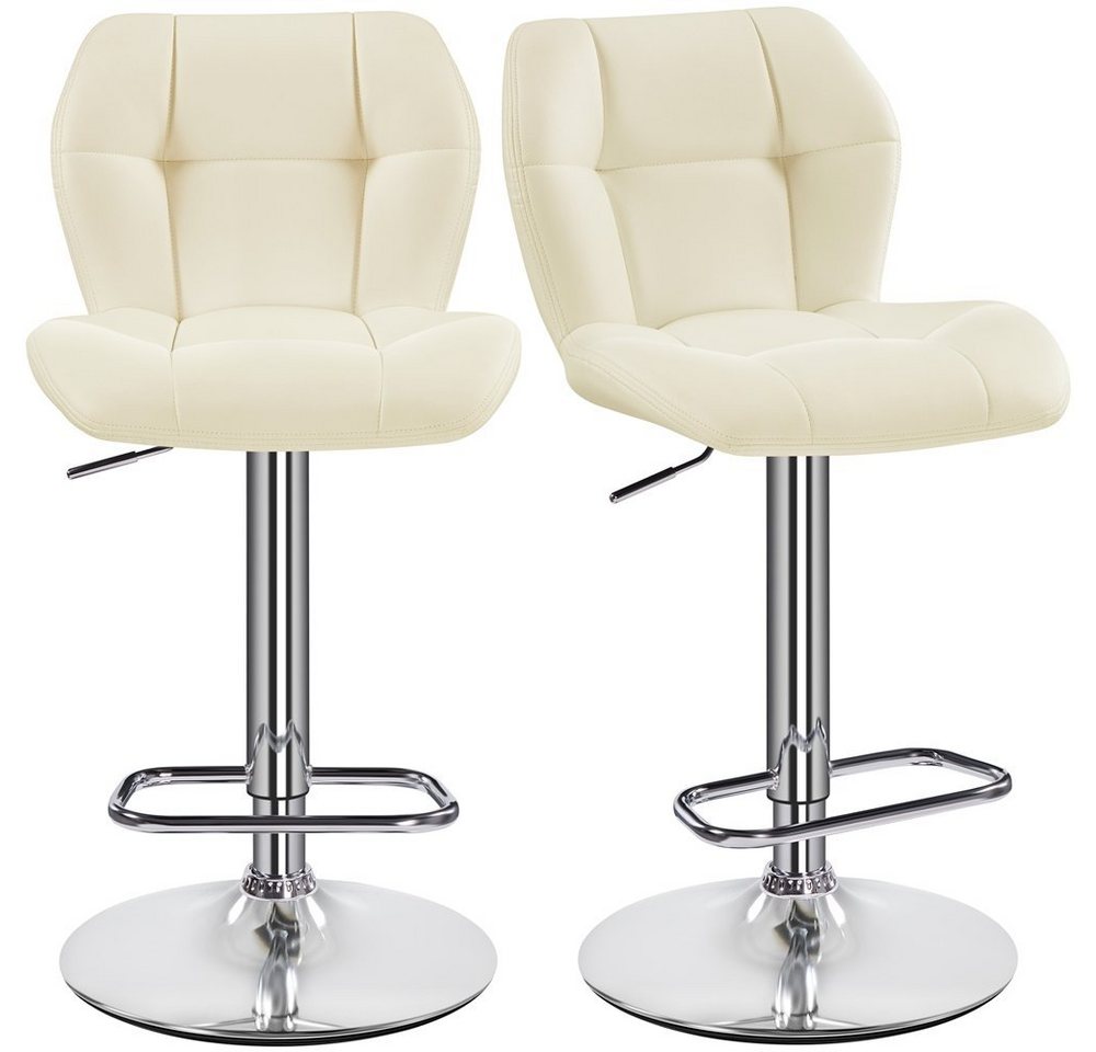 Yaheetech Barhocker 360° Drehbare Hocker mit Fußstütze (2 St), 1/2/4/6er-Set Barstühle Küchenstühle Bistrohocker höhenverstellbar von Yaheetech