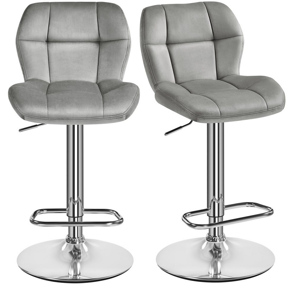 Yaheetech Barhocker 360° Drehbare Hocker mit Fußstütze (2 St), 1/2/4/6er-Set Barstühle Küchenstühle Bistrohocker höhenverstellbar von Yaheetech