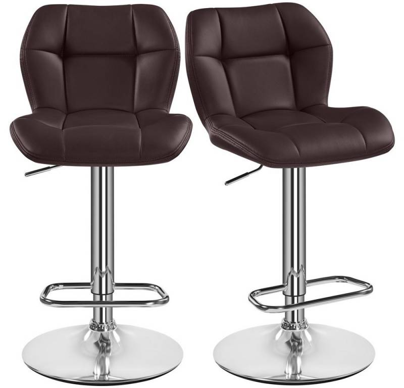 Yaheetech Barhocker 360° Drehbare Hocker mit Fußstütze (2 St), 1/2/4/6er-Set Barstühle Küchenstühle Bistrohocker höhenverstellbar von Yaheetech
