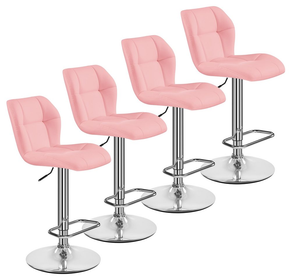 Yaheetech Barhocker 360° Drehbare Hocker mit Fußstütze (4 St), 1/2/4/6er-Set Barstühle Küchenstühle Bistrohocker höhenverstellbar von Yaheetech