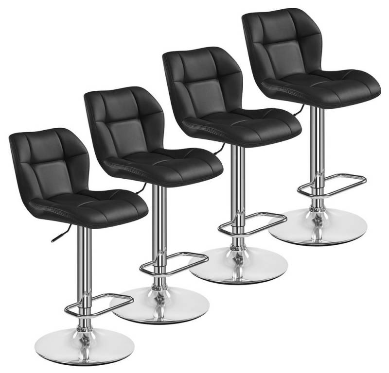 Yaheetech Barhocker 360° Drehbare Hocker mit Fußstütze (4 St), 1/2/4/6er-Set Barstühle Küchenstühle Bistrohocker höhenverstellbar von Yaheetech