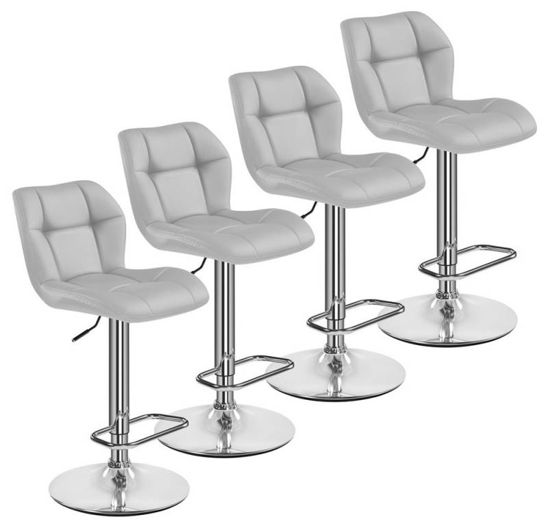 Yaheetech Barhocker 360° Drehbare Hocker mit Fußstütze (4 St), 1/2/4/6er-Set Barstühle Küchenstühle Bistrohocker höhenverstellbar von Yaheetech
