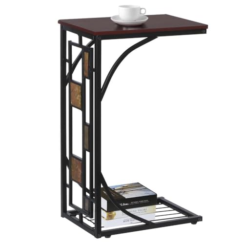 Yaheetech Beistelltisch Stabiler Couchtisch C- Form Kaffeetisch Teetisch Industrial Design Wohnzimmertisch mit Ablage, 21 x 30,5 x 53 cm Yaheetech Beistelltisch Stabiler Couchtisch C- Form Kaffeetisch Teetisch Industrial Design Wohnzimmertisch mit Ablage, 21 x 30,5 x 53 cm von Yaheetech