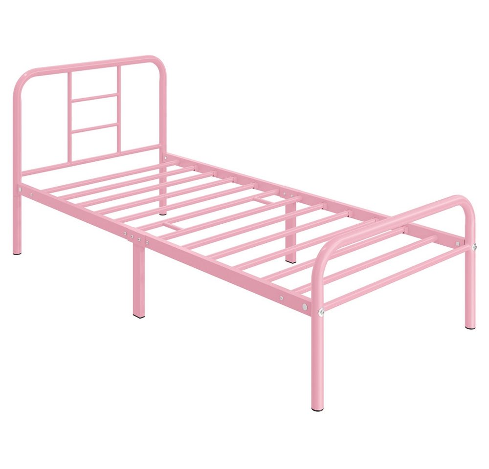 Yaheetech Bettgestell Metallbett Bettrahmen, Einzelbett/Doppelbett von Yaheetech