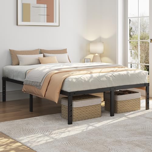 Yaheetech Bettrahmen 36cm H Metallbett mit Lattenrost, Bettgestell aus Metall, Modern Doppelbett Einzelbett Leichte Montage, Schwarz 140 x 200 cm Yaheetech Bettrahmen 36cm H Metallbett mit Lattenrost, Bettgestell aus Metall, Modern Doppelbett Einzelbett Leichte Montage, Schwarz 140 x 200 cm von Yaheetech