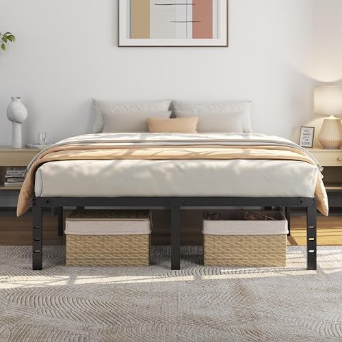 Yaheetech Bettrahmen 36cm H Metallbett mit Lattenrost, Bettgestell aus Metall, Modern Doppelbett Einzelbett Leichte Montage, Schwarz 160 x 200 cm Yaheetech Bettrahmen 36cm H Metallbett mit Lattenrost, Bettgestell aus Metall, Modern Doppelbett Einzelbett Leichte Montage, Schwarz 160 x 200 cm von Yaheetech