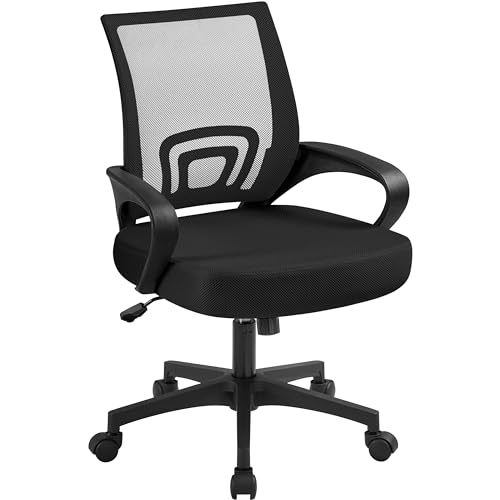 Yaheetech Bürostuhl Ergonomisch, Schreibtischstuhl mit Netzbespannung und Armlehnen, Drehstuhl aus Mesh, Chefsessel Wippfunktion, Höhenverstellbar Rückenschonend bis 136kg Belastbar, Schwarz Yaheetech Bürostuhl Ergonomisch, Schreibtischstuhl mit Netzbespannung und Armlehnen, Drehstuhl aus Mesh, Chefsessel Wippfunktion, Höhenverstellbar Rückenschonend bis 136kg Belastbar, Schwarz von Yaheetech