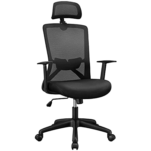 Yaheetech Bürostuhl Ergonomischer Schreibtischstuhl, Drehstuhl mit Kopfstütze und Lordosenstütze, Chefsessel mit Armlehne und hoher Rückenlehne, Wippfunktion & verstellbare Höhe Yaheetech Bürostuhl Ergonomischer Schreibtischstuhl, Drehstuhl mit Kopfstütze und Lordosenstütze, Chefsessel mit Armlehne und hoher Rückenlehne, Wippfunktion & verstellbare Höhe von Yaheetech