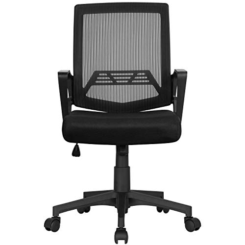 Yaheetech Bürostuhl Ergonomischer Drehstuhl Schreibtischstuhl mit Mesh Netz Computerstuhl Chefsessel stufenlos höhenverstellbar Office Stuhl von Yaheetech