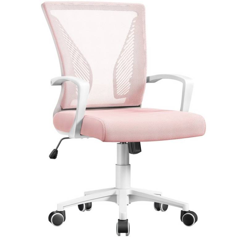 Yaheetech Bürostuhl Höhenverstellbarer Chefsessel Ergonomischer Drehstuhl, Arbeitsstuhl Computerstuhl Schreibtischstuhl mit Wippfunktion von Yaheetech
