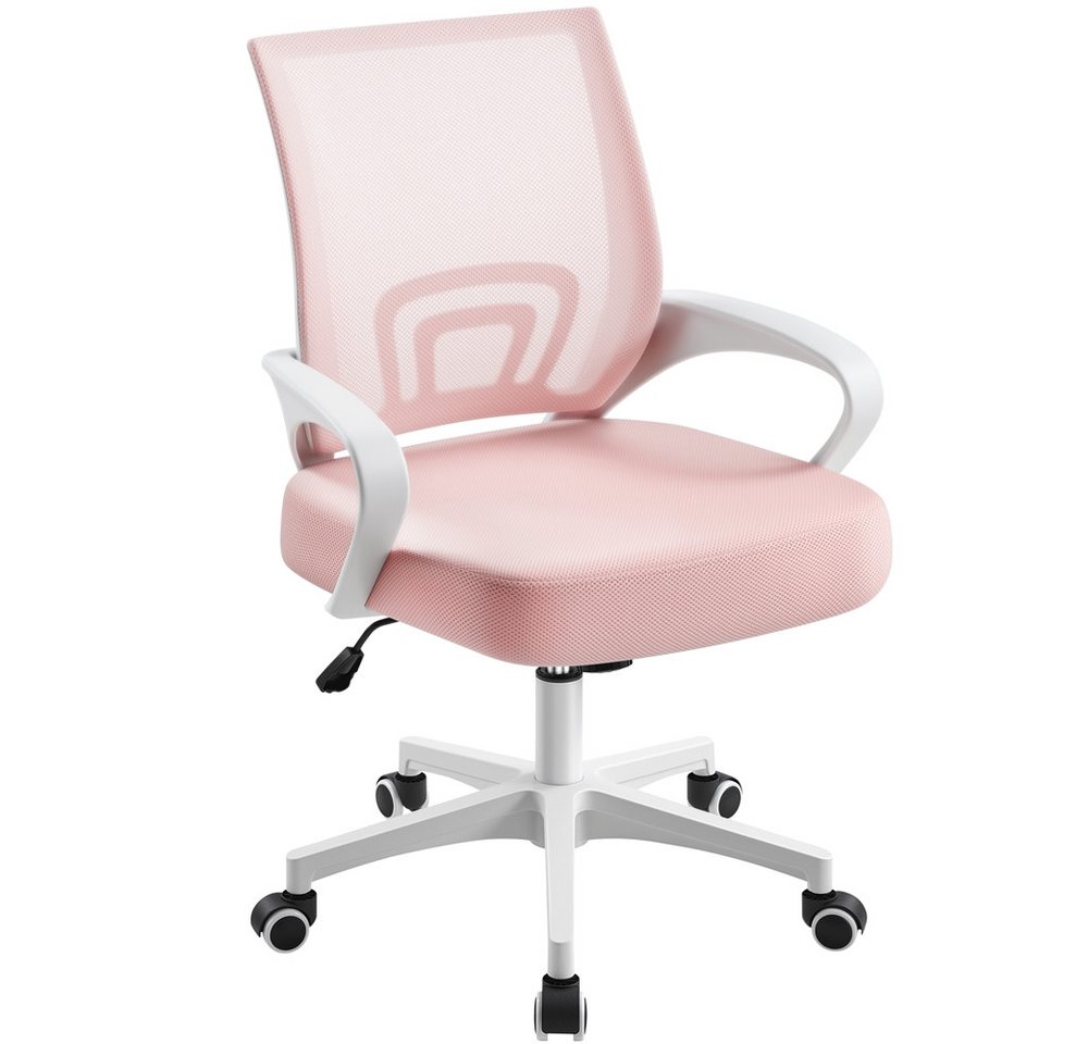 Yaheetech Bürostuhl Höhenverstellbarer Drehstuhl mit Schaukelfunktion, ergonomischer Schreibtischstuhl Arbeitsstuhl mit Netzrückenlehne von Yaheetech