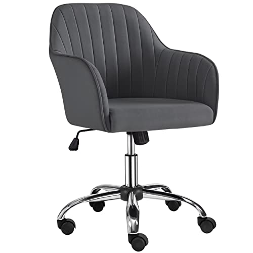 Yaheetech Bürostuhl 360 ° Drehstuhl Schreibtischstuhl höhenverstellbar Computerstuhl mit gepolstertem Samtstoff komfortabler PC Stuhl bis 136 kg belastbar für Home Office und Büro, Dunkelgrau Yaheetech Bürostuhl 360 ° Drehstuhl Schreibtischstuhl höhenverstellbar Computerstuhl mit gepolstertem Samtstoff komfortabler PC Stuhl bis 136 kg belastbar für Home Office und Büro, Dunkelgrau von Yaheetech