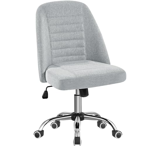Yaheetech Bürostuhl Schreibtischstuhl Ergonomisch Gepolstert Stoff Drehstuhl mit Rollen Arbeitshocker ohne Armlehne Chefsessel höhenverstellbar Yaheetech Bürostuhl Schreibtischstuhl Ergonomisch Gepolstert Stoff Drehstuhl mit Rollen Arbeitshocker ohne Armlehne Chefsessel höhenverstellbar von Yaheetech