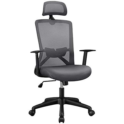 Yaheetech Bürostuhl Schreibtischstuhl Ergonomischer Computerstuhl mit Lendenstütze/Kopfstütze/Armlehne Drehstuhl Neigbarer Netz-Hochlehne höhenverstellbarer Gaming Stuhl Dunkelgrau Yaheetech Bürostuhl Schreibtischstuhl Ergonomischer Computerstuhl mit Lendenstütze/Kopfstütze/Armlehne Drehstuhl Neigbarer Netz-Hochlehne höhenverstellbarer Gaming Stuhl Dunkelgrau von Yaheetech