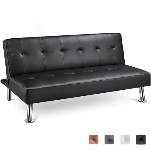 Yaheetech Couch Schlafsofa Bettsofa Klappsofa Gästebett Rückenlehne neigbar 105°/140°/180°, 166,5 x 94 x 40 cm, 320 KG belastbar von Yaheetech