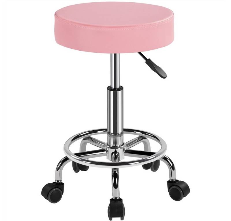 Yaheetech Drehhocker Barhocker Höhenverstellbarer Barstuhl mit Rollen, 50,5 cm – 65 cm H Arbeitshocker mit Drehbarer Sitzfläche Yaheetech Drehhocker Barhocker Höhenverstellbarer Barstuhl mit Rollen, 50,5 cm – 65 cm H Arbeitshocker mit Drehbarer Sitzfläche von Yaheetech