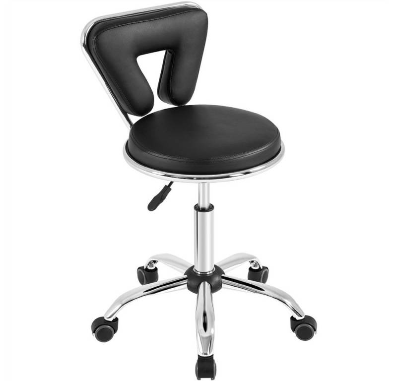 Yaheetech Drehhocker Moderner Barhocker (1 St), Rollhocker mit Rückenlehne Höhenverstellbar 46,5-61cm von Yaheetech