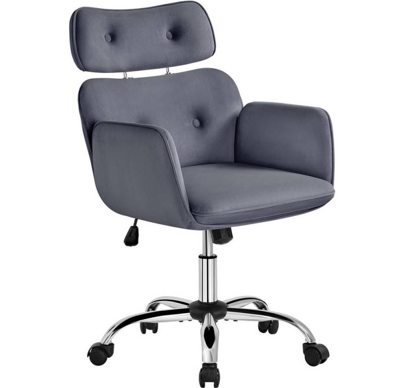 Yaheetech Drehstuhl Bürostuhl drehbar höhenverstellbar, Bürosessel Schreibtischstuhl mit Rollen Mobiler Polsterstuhl Yaheetech Drehstuhl Bürostuhl drehbar höhenverstellbar, Bürosessel Schreibtischstuhl mit Rollen Mobiler Polsterstuhl von Yaheetech