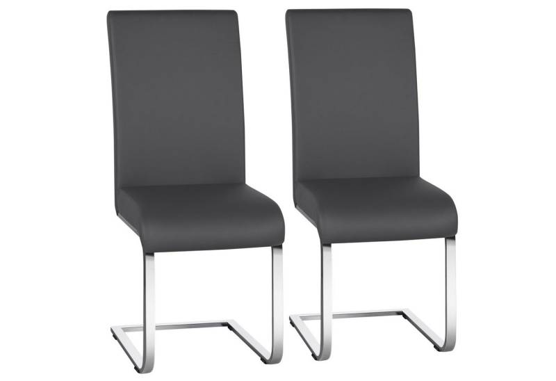 Yaheetech Esszimmerstuhl, 2er Set Freischwinger Polsterstuhl von Yaheetech