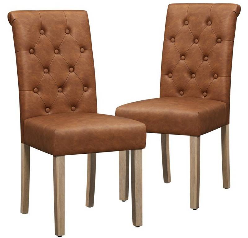 Yaheetech Esszimmerstuhl, Polsterstuhl, Beine aus Massivholz, gepolstert Yaheetech Esszimmerstuhl, Polsterstuhl, Beine aus Massivholz, gepolstert von Yaheetech