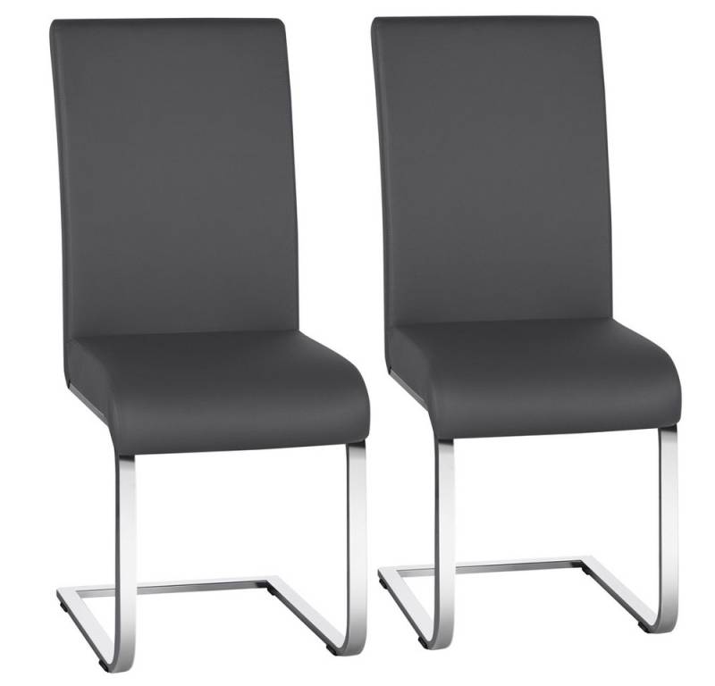 Yaheetech Esszimmerstuhl 2/4/6-er Küchenstuhl (2 St), Schwinger Polsterstuhl mit Ergonomischer Rückenlehne & Metallbeine von Yaheetech