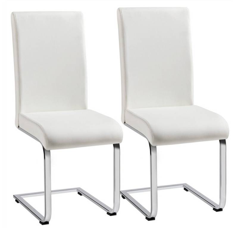 Yaheetech Esszimmerstuhl 2/4/6-er Küchenstuhl (2 St), Schwinger Polsterstuhl mit Ergonomischer Rückenlehne & Metallbeine von Yaheetech
