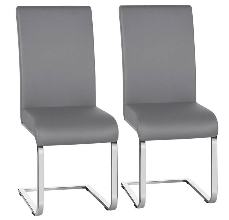 Yaheetech Esszimmerstuhl 2/4/6-er Küchenstuhl (2 St), Schwinger Polsterstuhl mit Ergonomischer Rückenlehne & Metallbeine von Yaheetech