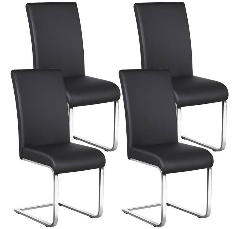 Yaheetech Esszimmerstuhl 2/4/6-er Küchenstuhl (4 St), Schwinger Polsterstuhl mit Ergonomischer Rückenlehne & Metallbeine von Yaheetech