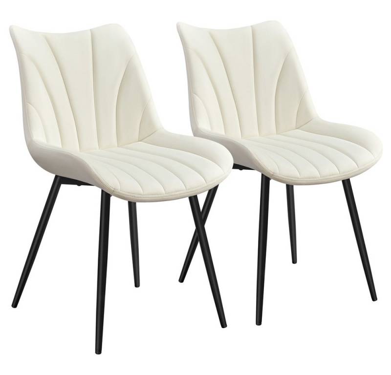 Yaheetech Esszimmerstuhl Gepolsterte Küchenstühle mit Metallbeinen, 2er-Set Beistellstühle mit Vertikal Gestepptem Design Yaheetech Esszimmerstuhl Gepolsterte Küchenstühle mit Metallbeinen, 2er-Set Beistellstühle mit Vertikal Gestepptem Design von Yaheetech