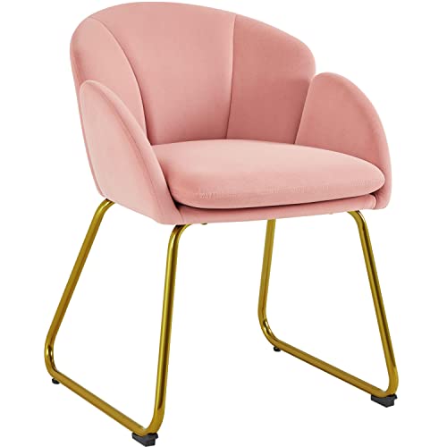 Yaheetech Esszimmerstuhl modern, Küchenstuhl in Blumenform, Sessel Polsterstuhl mit Metallbeinen Gold, für Wohnzimmer/Esszimmer Rosa Yaheetech Esszimmerstuhl modern, Küchenstuhl in Blumenform, Sessel Polsterstuhl mit Metallbeinen Gold, für Wohnzimmer/Esszimmer Rosa von Yaheetech