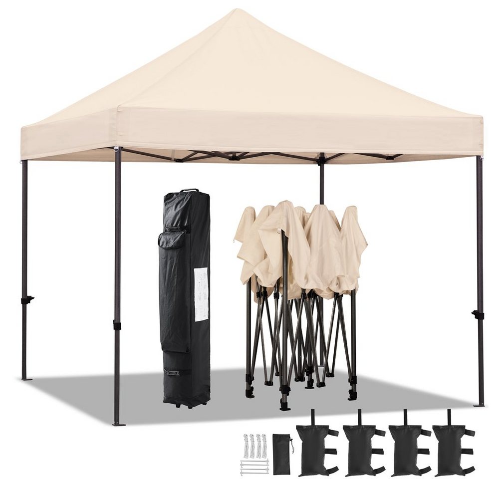 Yaheetech Faltpavillon, 3x3m Pavillon inkl. Tasche mit Rollen von Yaheetech