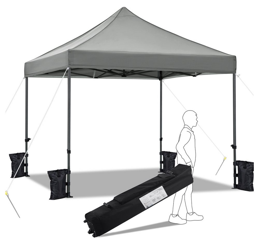 Yaheetech Faltpavillon, 3x3m Pavillon inkl. Tasche mit Rollen von Yaheetech