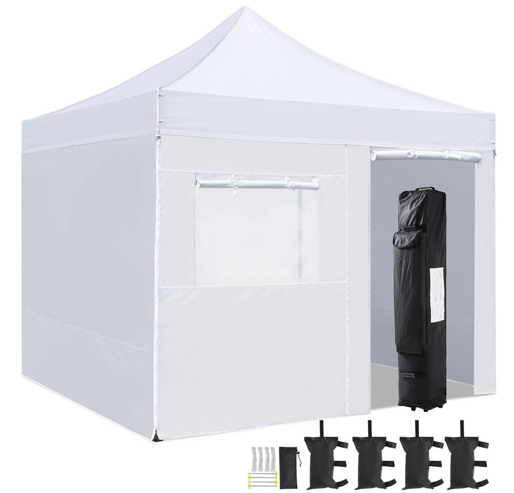 Yaheetech Faltpavillon, mit 4 Seitenteilen, 3x3m Pavillon inkl. Tasche, mit 4 Seitenteilen von Yaheetech