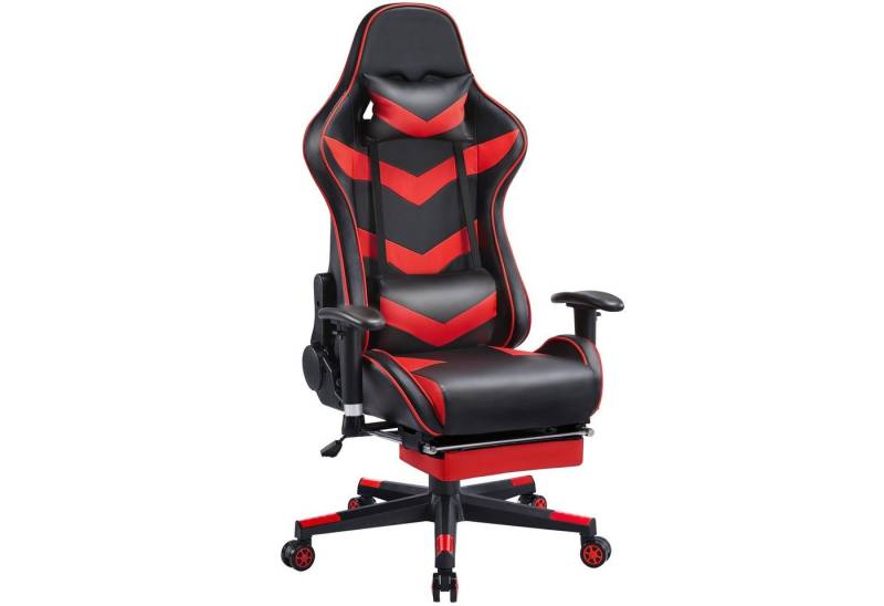 Yaheetech Gaming Chair, Gaming Stuhl mit einstellbaren Armlehnen von Yaheetech