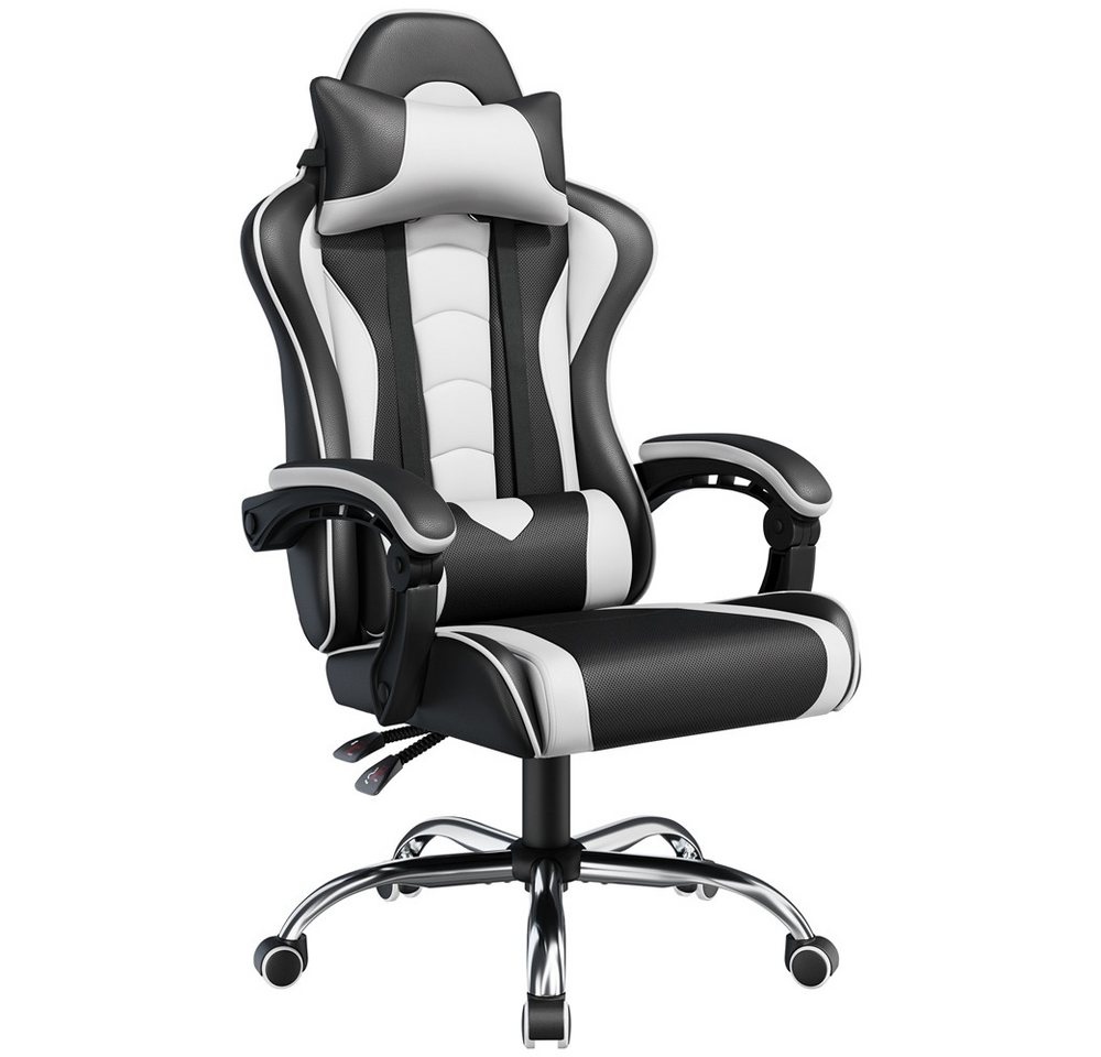 Yaheetech Gaming-Stuhl mit Kopfstütze & Massagefunktion & Verstellbarer Rückenlehne PC-Stuhl, Drehstuhl Schreibtischstuhl Computerstuhl Yaheetech Gaming-Stuhl mit Kopfstütze & Massagefunktion & Verstellbarer Rückenlehne PC-Stuhl, Drehstuhl Schreibtischstuhl Computerstuhl von Yaheetech