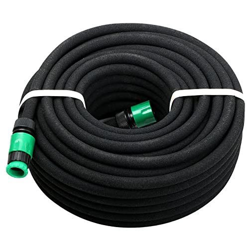 Yaheetech Gartenbewässerung Tropfschlauch 30m Φ16mm (1/2 Zoll) Perlschlauch für Tropfbewässerung Bewässerung Schwarz von Yaheetech